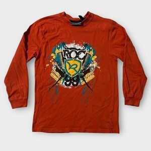 Y2K Orange‎ Rocawear Grafitti Graphic Long Sleeve
